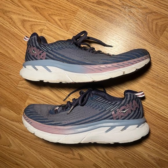 Hoka One One Women’s W Clifton 5 Marlin Blue Running Shoes Sneakers Size 9 - Picture 2 of 8